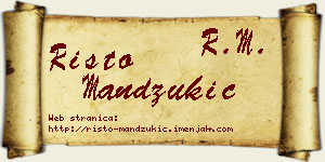 Risto Mandžukić vizit kartica